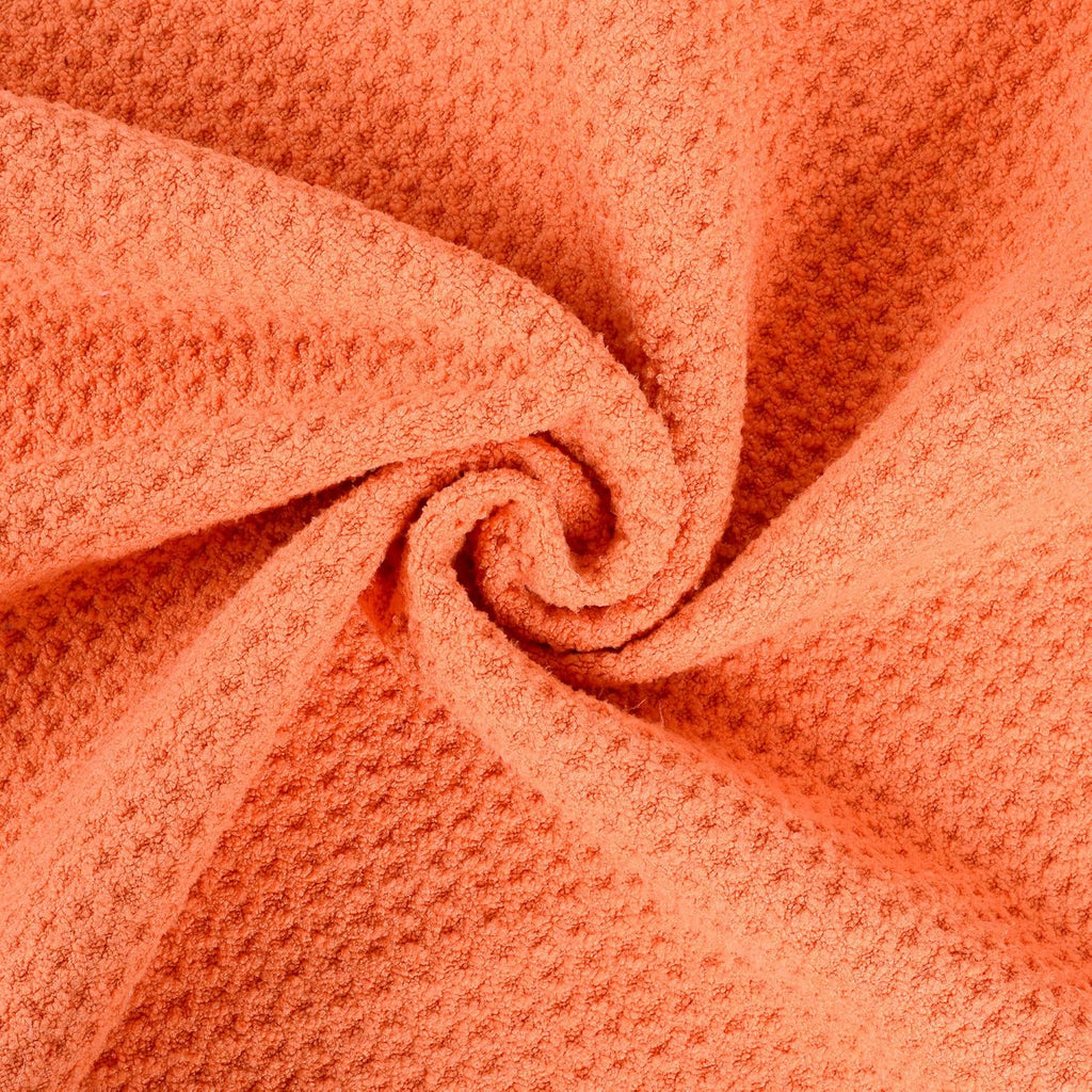 Mile High Life Tri-Fold Golf Towel | Premium Microfiber Fabric | Waffle Pattern | with Heavy Duty Carabiner Clip | Golf Towel for Men and Women (Orange)