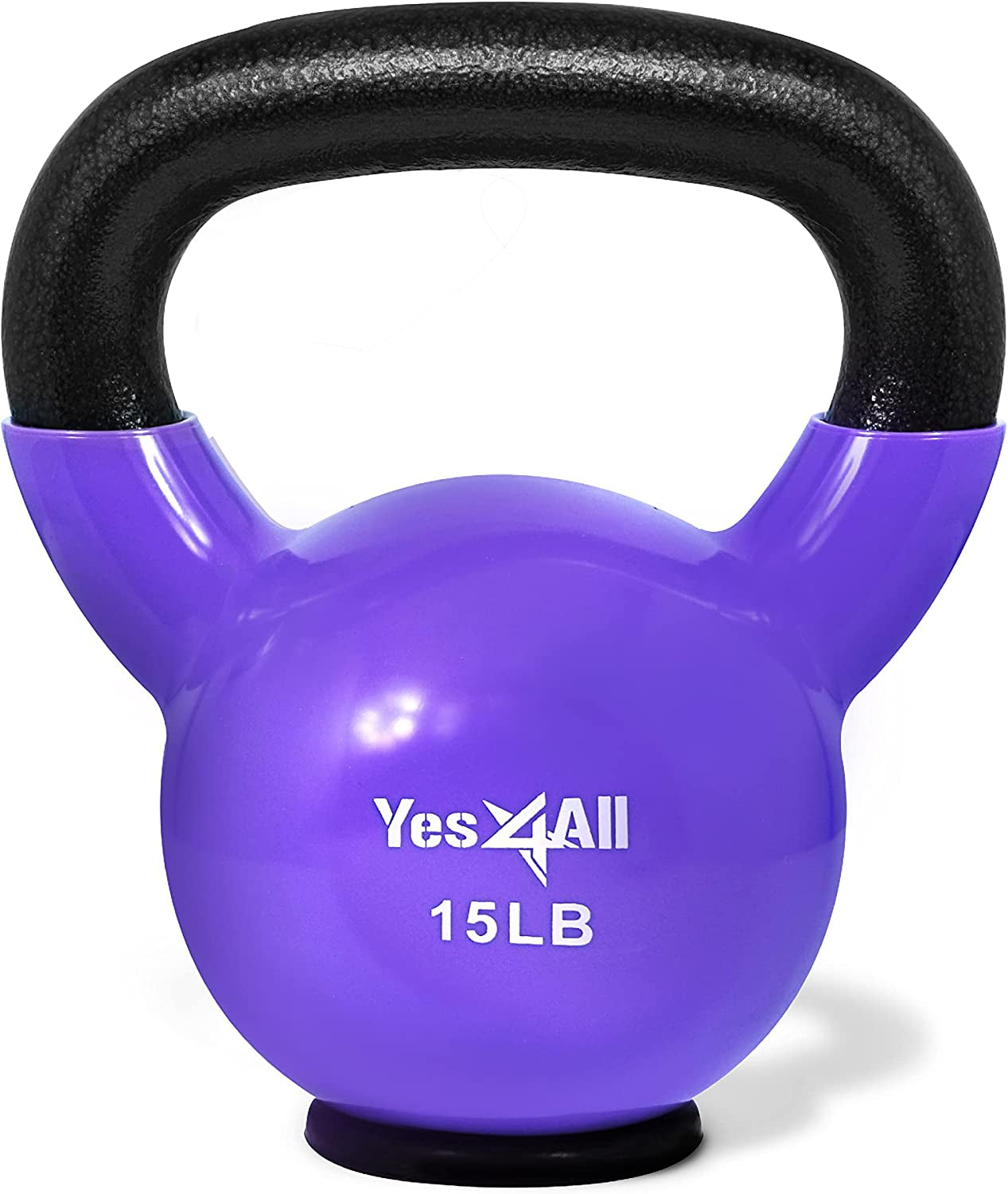 Yes4All Kettlebells Rubber Base, Kettlebell Set for Women, Strength Training Kettlebells Weights (10-65 Lbs)