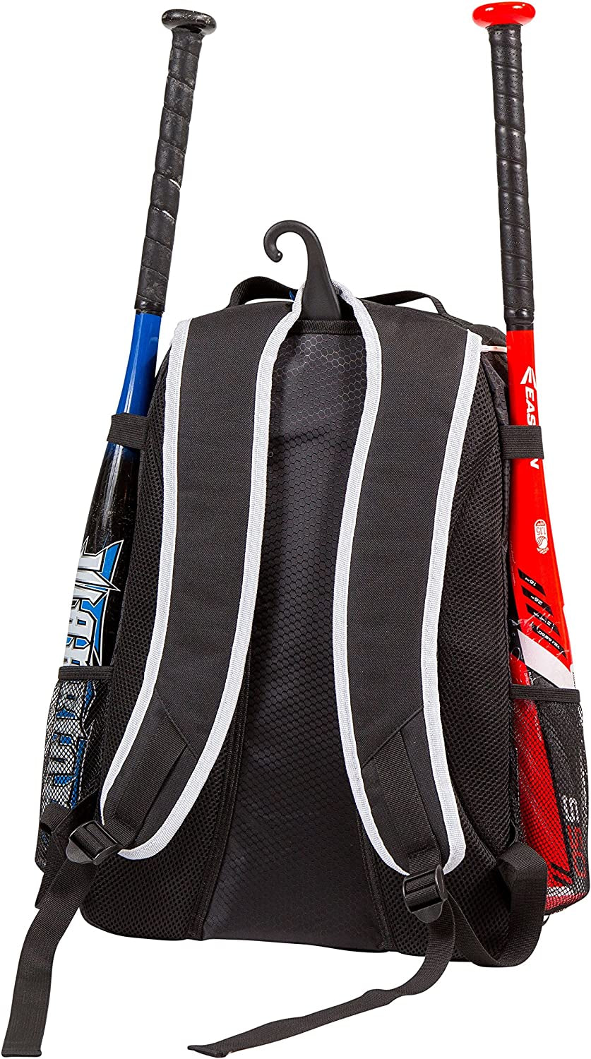 Athletico Baseball Bat Bag - Backpack for Baseball, T-Ball & Softball Equipment & Gear for Youth and Adults | Holds Bat, Helmet, Glove, & Shoes |Shoe Compartment & Fence Hook
