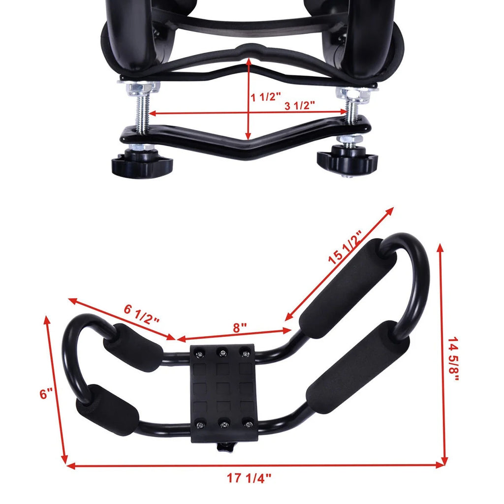 2 Pair Canoe Boat Kayak Car SUV Truck Top Roof Rack Mount Carrier J Cross Bar