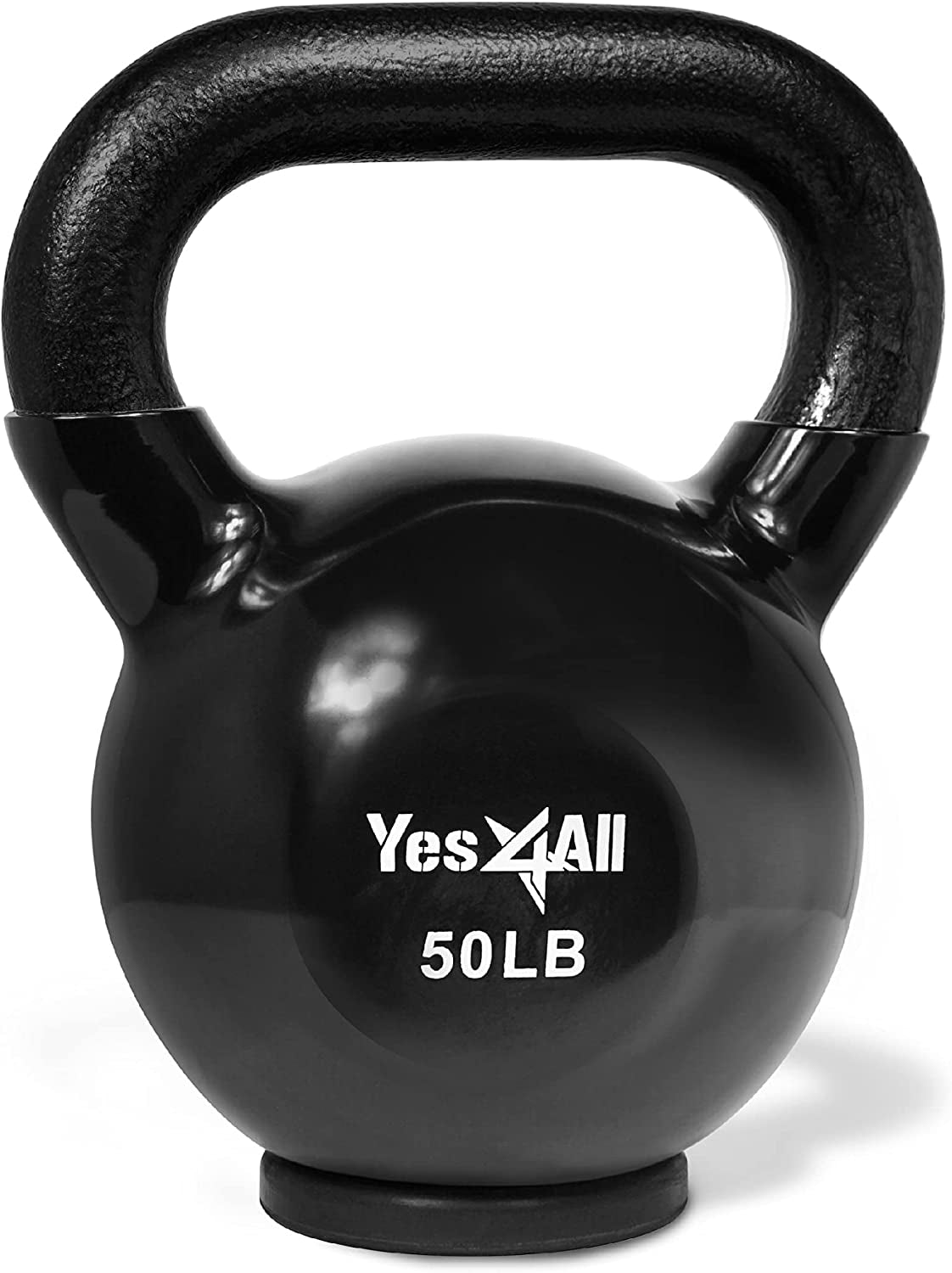 Yes4All Kettlebells Rubber Base, Kettlebell Set for Women, Strength Training Kettlebells Weights (10-65 Lbs)