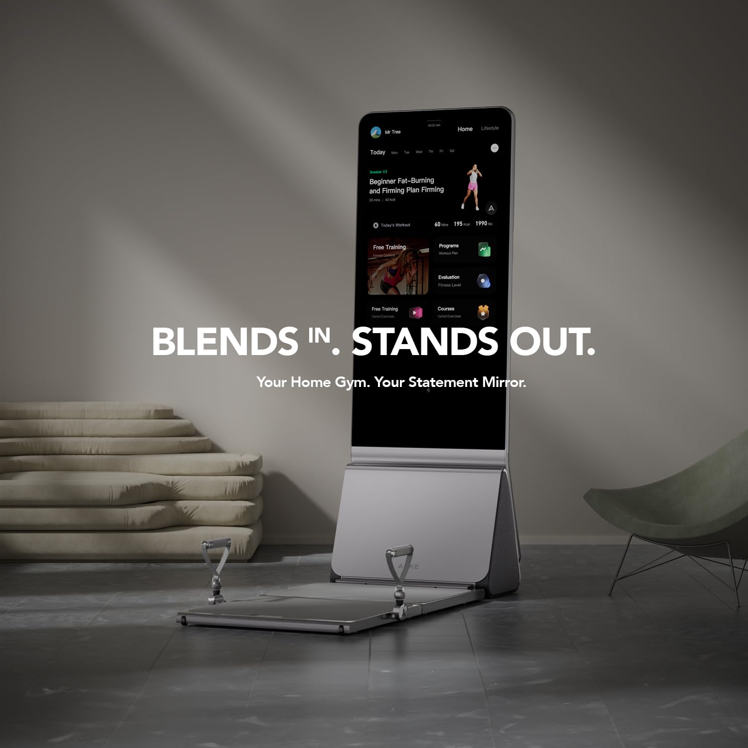 AEKE Fitness Mirror K1- Smart Home Gym System: AI-Powered All-in-One Fitness Machine for Full-Body Strength Training and Personalized Workouts