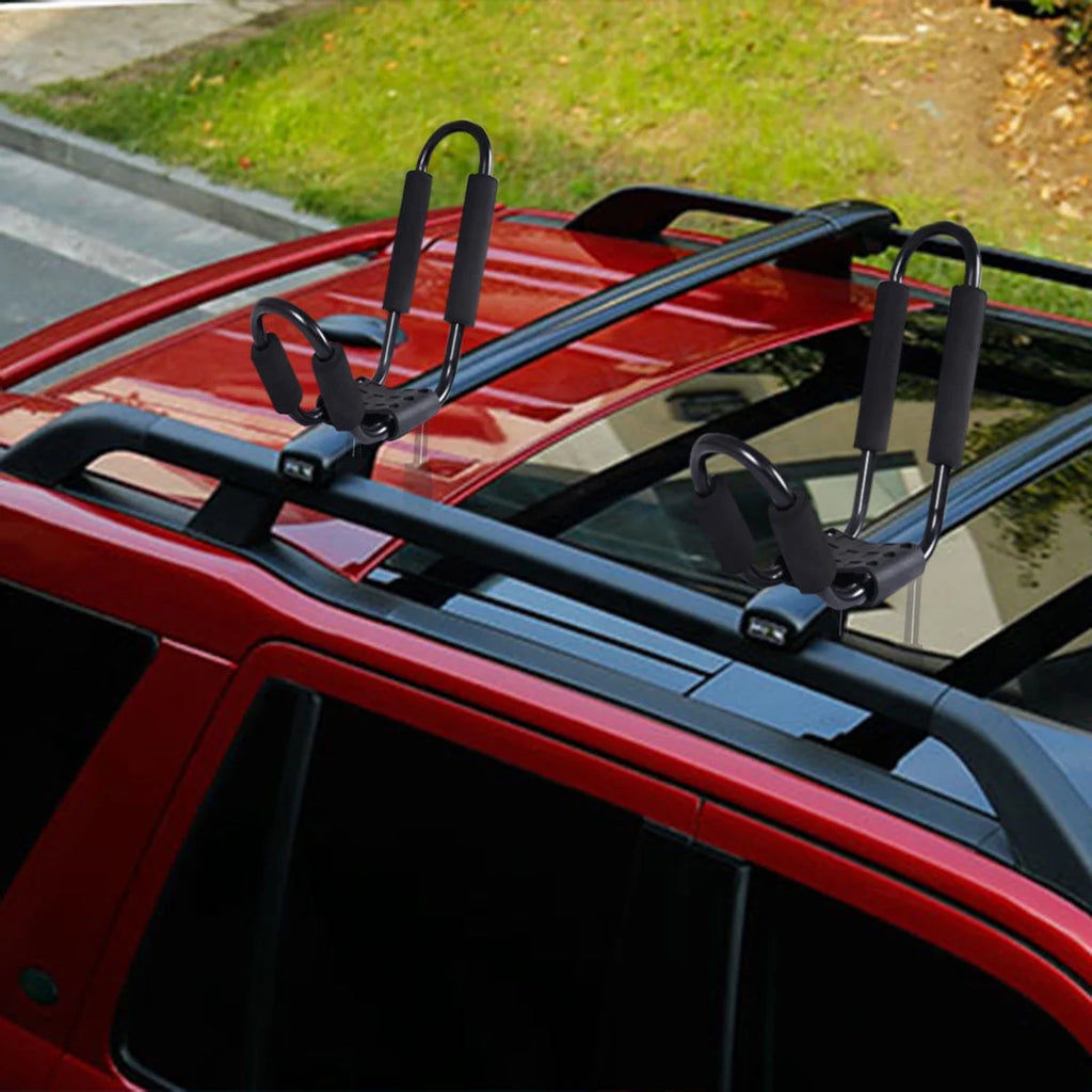 2 Pair Canoe Boat Kayak Car SUV Truck Top Roof Rack Mount Carrier J Cross Bar