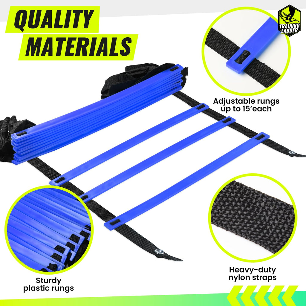 Teenitor Agility Ladder Speed Ladder Training Ladder for Soccer, Speed, Football Fitness Feet Training Carry Bag Agility Training Equipment 13 rungs, 23 feet