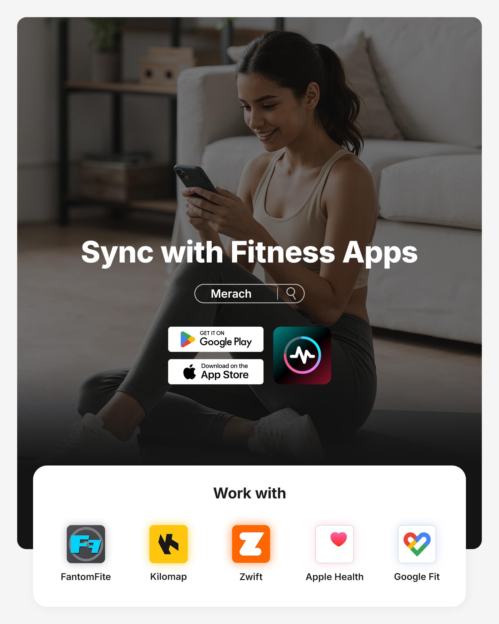 MERACH Exercise Bike, Brake Pad Stationary Bike with Exclusive App, Low Noise Indoor Cycling Bike with 300lbs Weight Capacity, Tablet Mount and Fitness Courses for Weight Loss