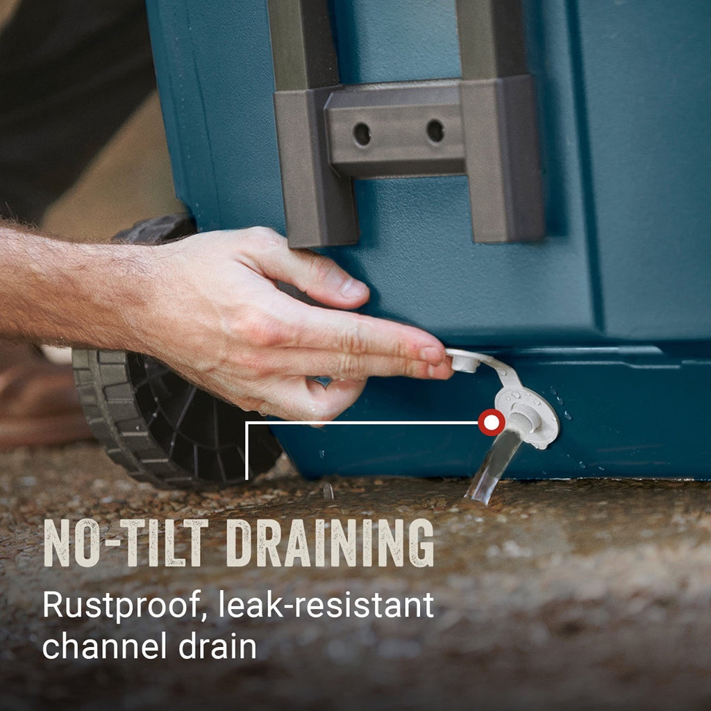 Coleman Classic Series Insulated Portable Rolling Cooler with Wheels, Leak-Resistant Outdoor Hard Cooler Keeps Ice up to 5 Days, 100-Quart