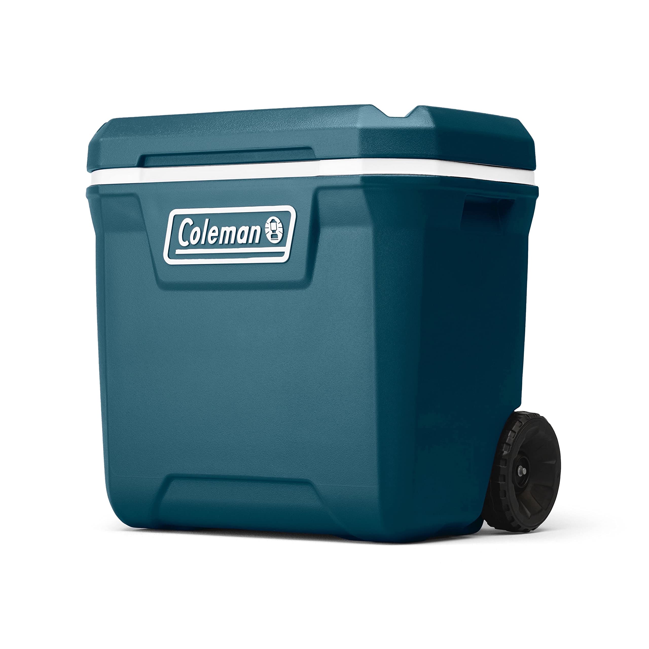Coleman Classic Series Insulated Portable Rolling Cooler with Wheels, Leak-Resistant Outdoor Hard Cooler Keeps Ice up to 5 Days, 100-Quart