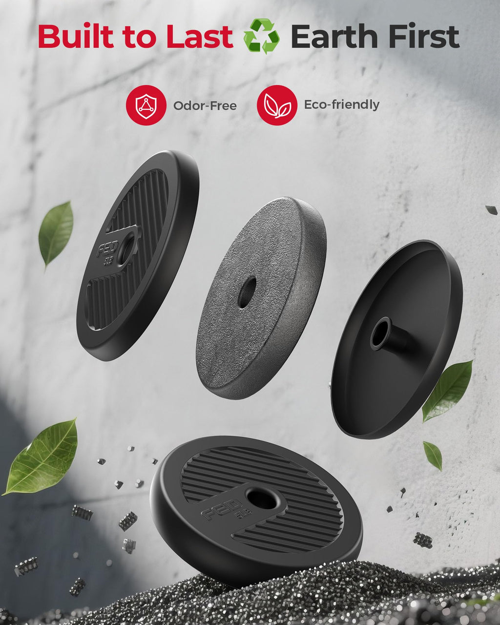 FEIERDUN Adjustable Dumbbells, 20/30/40/45/70/90lbs Free Weight Set with Connector, 5 in1 Dumbbells Set Used as Barbell, Kettlebells, Push up Stand, Weight Plate, Fitness Exercises for Home Gym Suitable Men/Women