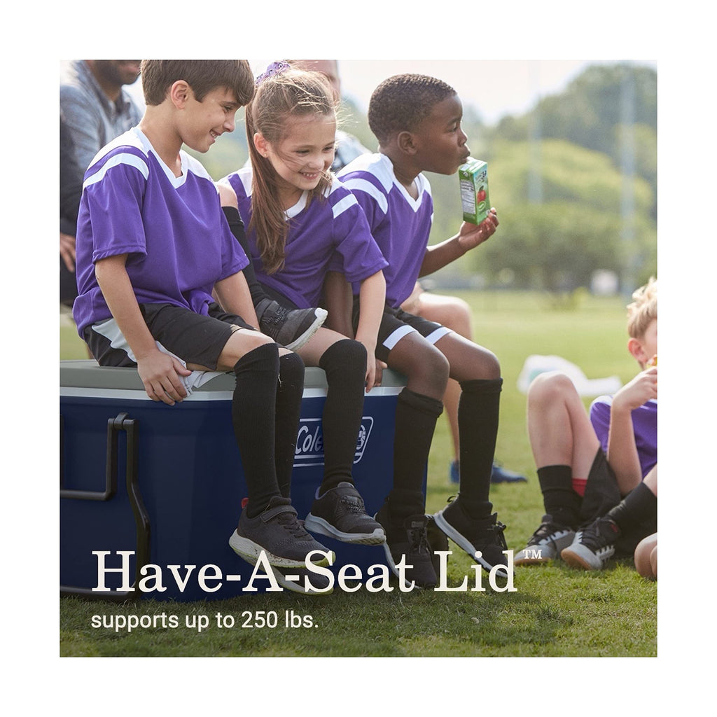 Coleman Classic Series Insulated Portable Rolling Cooler with Wheels, Leak-Resistant Outdoor Hard Cooler Keeps Ice up to 5 Days, 100-Quart