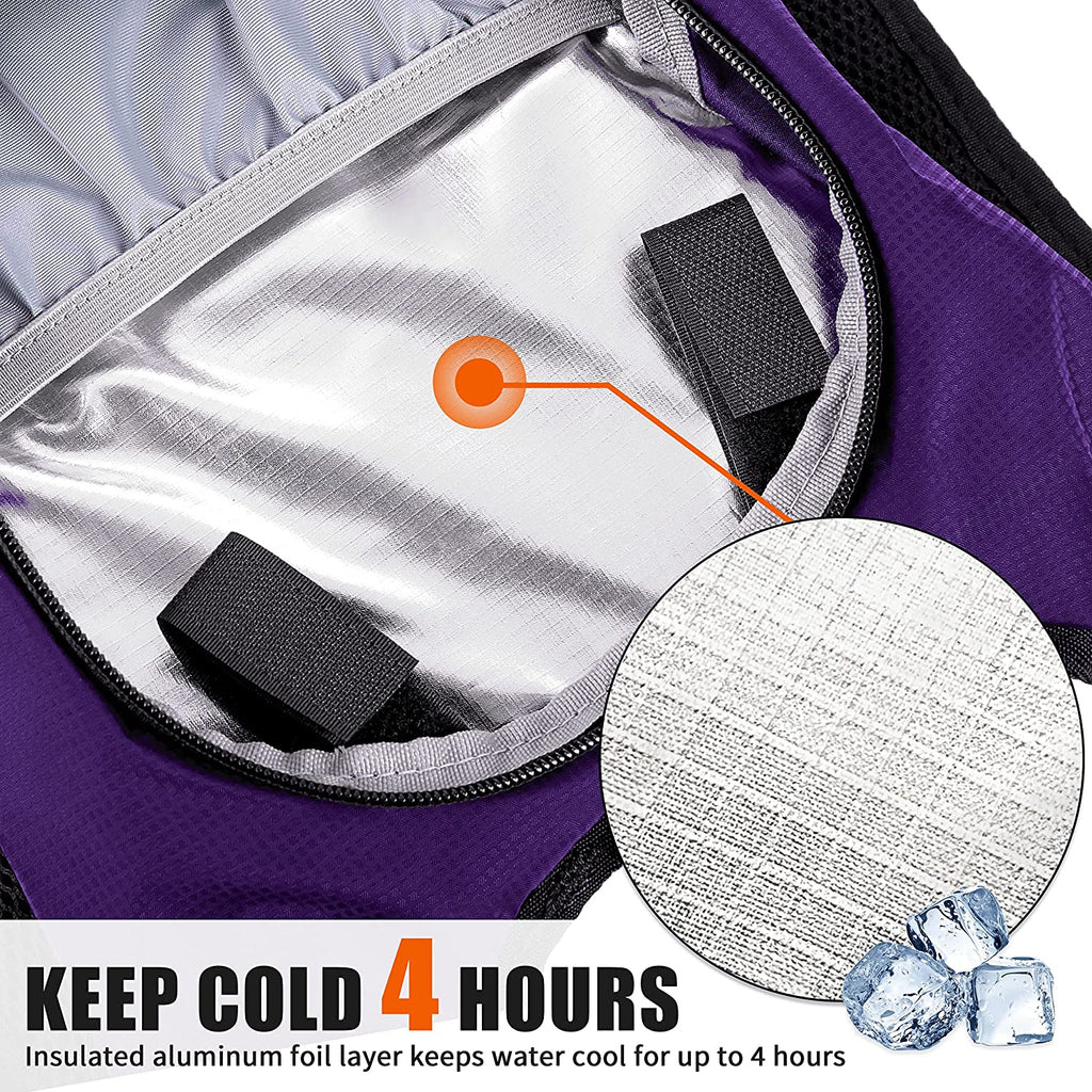 MIRACOL Hydration Pack Water Backpack - Water Pack with 2L Water Bladder - Hydration Backpack Hydropack for Running Biking Cycling Hiking Rave Festival