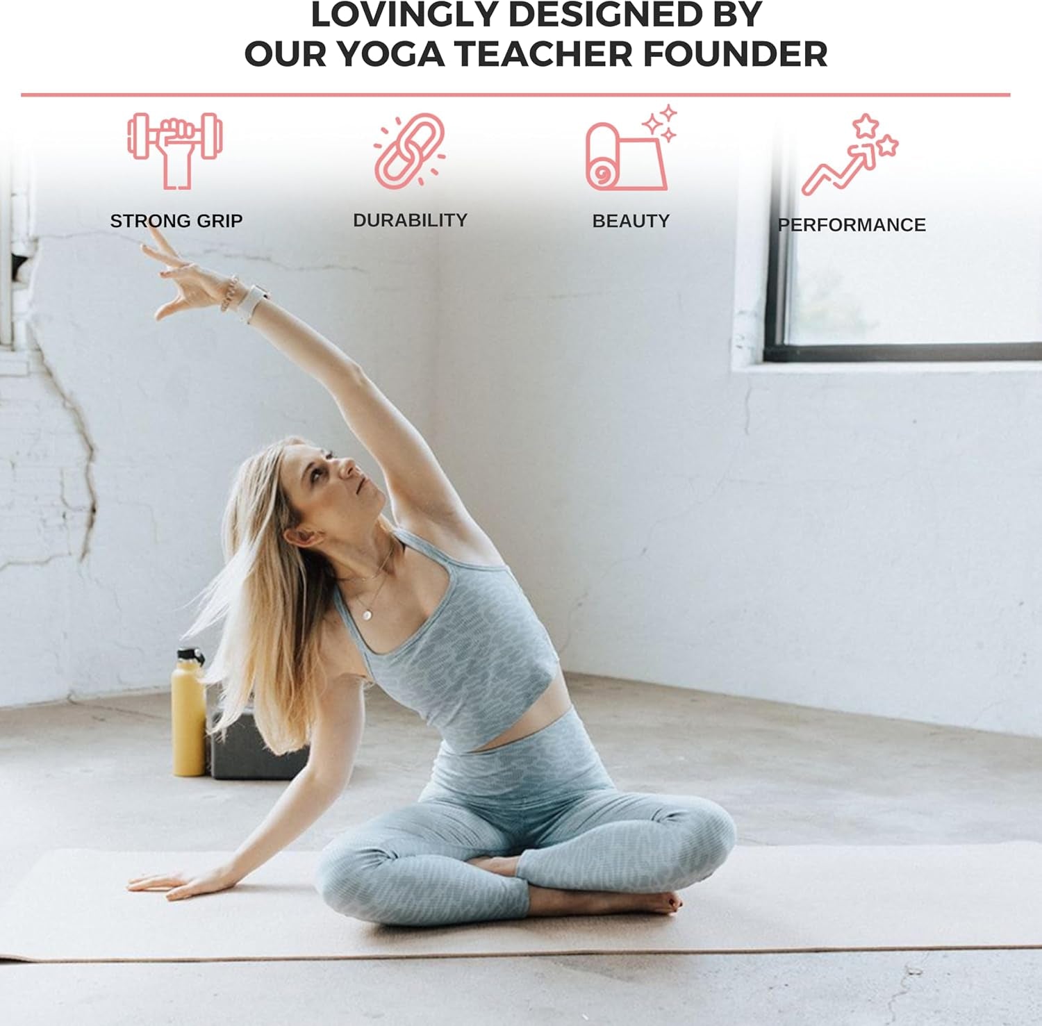 Ajna Organic Yoga Mat - Natural Jute Yoga Mats - Large Non Slip Eco Friendly Yoga Mats with Carrying Strap - Reversible Jute per - Extra Long Yoga Mat 72 Inch - 5Mm - All Types of Yoga - Vegan