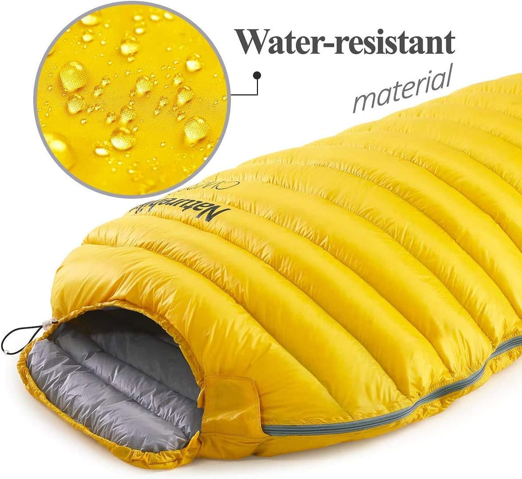 Naturehike 0 Degree Mummy Goose down Sleeping Bag, Compact Ultralight Sleeping Bag for Adults Cold Weather